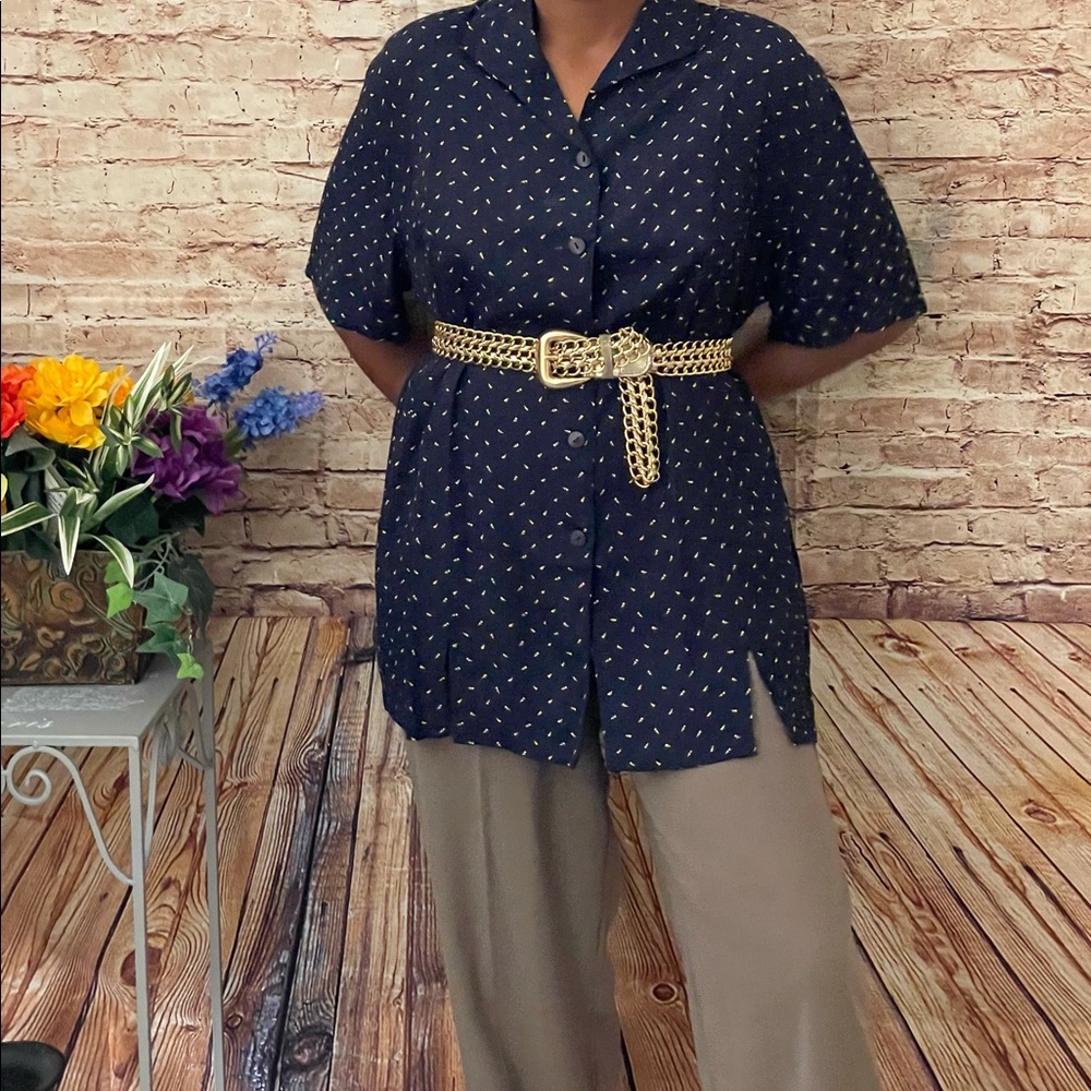 Vintage African print shirt.